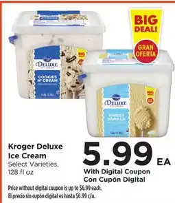 Food 4 Less Kroger Deluxe Ice Cream offer