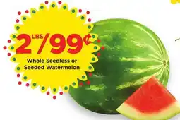 Food 4 Less Whole Seedless or Seeded Watermelon offer