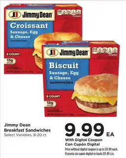 Food 4 Less Jimmy Dean Breakfast Sandwiches offer