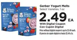 Food 4 Less Gerber Yogurt Melts offer