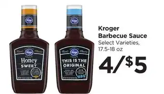 Food 4 Less Kroger Barbecue Sauce offer