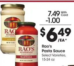 Ralphs Rao's Pasta Sauce offer