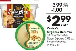 Ralphs Cedar's Organic Hommus offer