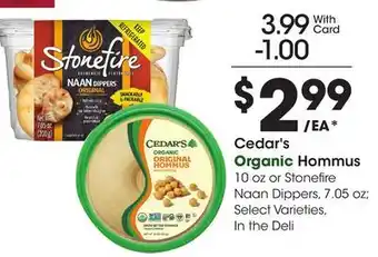 Ralphs Cedar's Organic Hommus offer