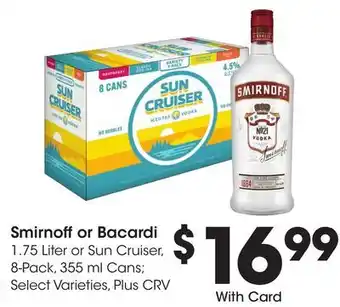 Ralphs Smirnoff or Bacardi offer
