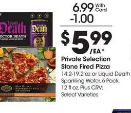 Ralphs Private Selection Stone Fired Pizza offer