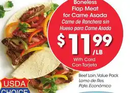 Ralphs Boneless Flap Meat for Carne Asada offer