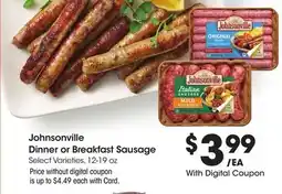 Ralphs Johnsonville Dinner or Breakfast Sausage offer