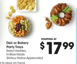 Ralphs Deli or Bakery Party Trays offer