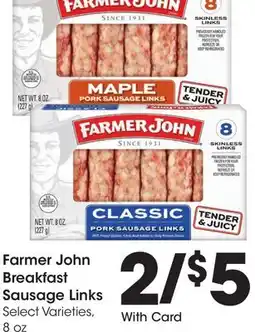 Ralphs Farmer John Breakfast Sausage Links offer