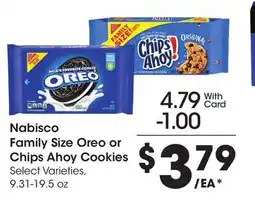 Ralphs Nabisco Family Size Oreo or Chips Ahoy Cookies offer