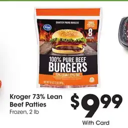 Ralphs Kroger 73% Lean Beef Patties offer
