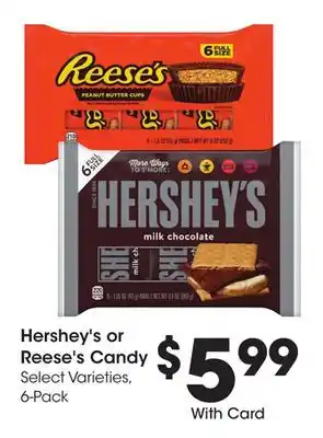 Ralphs Hershey's or Reese's Candy offer