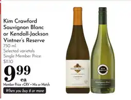 Pavilions Kim Crawford Sauvignon Blanc or Kendall-Jackson Vintner's Reserve offer