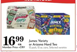 Pavilions Jumex Variety or Arizona Hard Tea offer