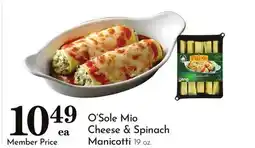 Pavilions O'Sole Mio Cheese & Spinach Manicotti offer