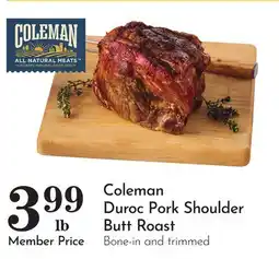 Pavilions Coleman Duroc Pork Shoulder Butt Roast offer