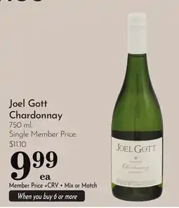 Pavilions Joel Gott Chardonnay offer