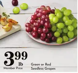 Pavilions Green or Red Seedless Grapes offer