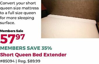 Camping World Short Queen Bed Extender offer