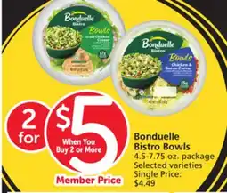 Vons Bonduelle Bistro Bowls offer