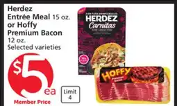 Vons Herdez Entrée Meal 15 oz. or Hoffy Premium Bacon 12 oz offer