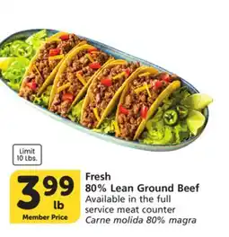 Vons Fresh 80% Lean Ground Beef offer