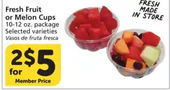Vons Fresh Fruit or Melon Cups offer