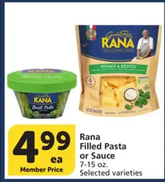 Vons Rana Filled Pasta or Sauce offer