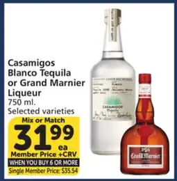 Vons Casamigos Blanco Tequila or Grand Marnier Liqueur offer