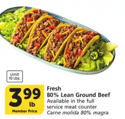 Albertsons Fresh 80% Lean Ground Beef offer