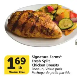 Albertsons Signature Farms Fresh Split Chicken Breasts offer