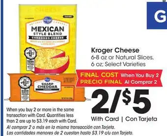 Ralphs Kroger Cheese offer