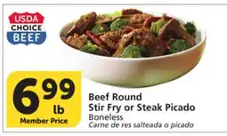 Albertsons Beef Round Stir Fry or Steak offer