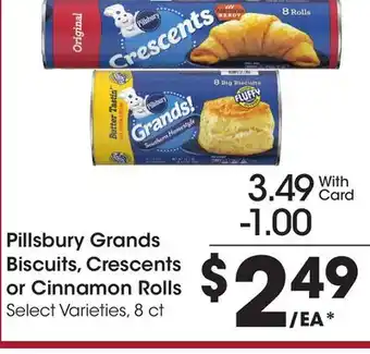 Ralphs Pillsbury Grands Biscuits, Crescents or Cinnamon Rolls offer