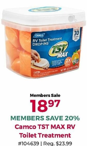 Camping World Camco TST MAX RV Toilet Treatment offer