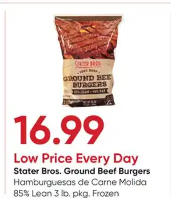 Stater Bros Stater Bros. Ground Beef Burgers offer