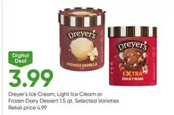 Stater Bros Dreyer's Ice Cream, Light Ice Cream or Frozen Dairy Dessert offer