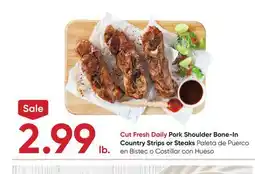 Stater Bros Pork Shoulder Bone-In Country Strips or Steaks offer