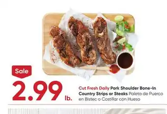 Stater Bros Pork Shoulder Bone-In Country Strips or Steaks offer