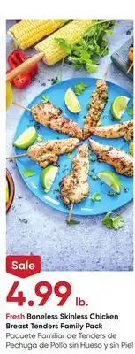 Stater Bros Fresh Boneless Skinless Chicken Breast Tenders Family Pack offer