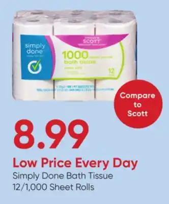 Stater Bros Simply Done Bath Tissue offer