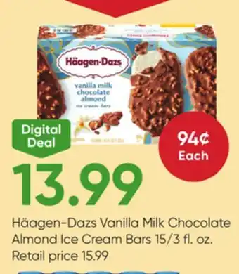Stater Bros Häagen-Dazs Vanilla Milk Chocolate Almond Ice Cream Bars offer