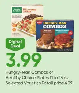 Stater Bros Hungry-Man Combos or Healthy Choice Plates offer
