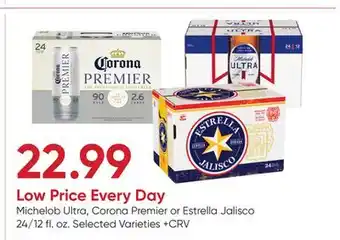 Stater Bros Michelob Ultra, Corona Premier or Estrella Jalisco offer