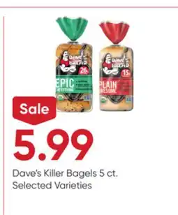 Stater Bros Dave's Killer Bagels offer