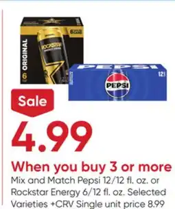 Stater Bros Pepsi 12/12 fl. oz. or Rockstar Energy 6/12 fl. oz offer