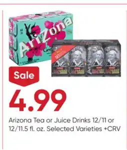 Stater Bros Arizona Tea or Juice Drinks offer