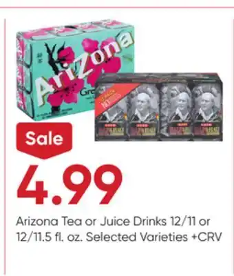 Stater Bros Arizona Tea or Juice Drinks offer