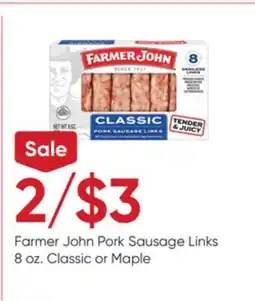 Stater Bros Farmer John Pork Sausage Links offer
